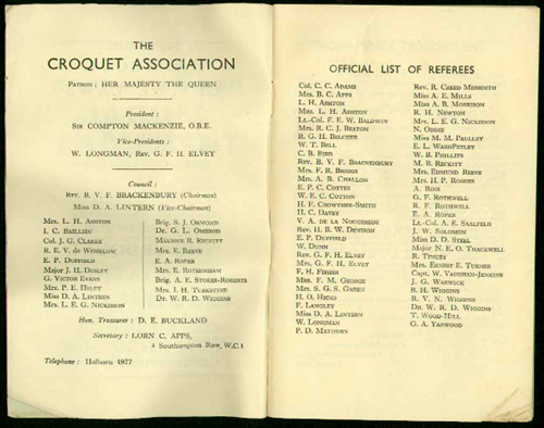 Croquet. ������.