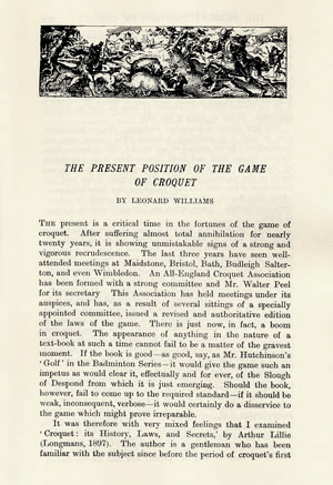 Croquet. ������.